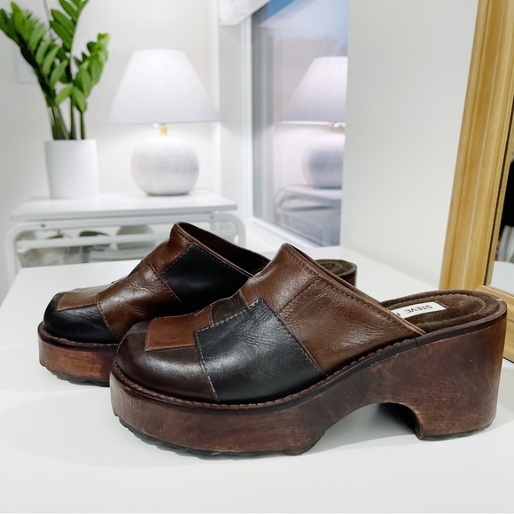 Steve Madden Shoes Steve Madden Curlie Patchwork Clogs 9s Y2k